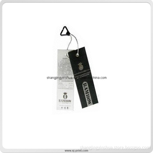 Custom Coated Paper Printed Hang Tags for Garment